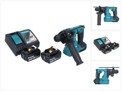 Produktbild von Makita DHR 183 RF Akku Bohrhammer 18 V 1,7 J SDS plus Brushless + 2x Akku 3,0 Ah + Ladegerät
