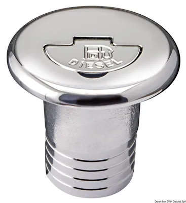 Image de Goulot de remplissage en laiton, chromé droit DIESEL 50mm , 1 pièce