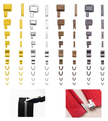 Reißverschluss-Reparaturset, 16-teilig, 4 Größen, 4 Farben