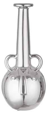 Zdjęcie produktu dla Gilde Gesichtsvase, "Viso", Gesichtsmotiv, Keramik, silberfarben, VE 1, H. 38 cm, D. 17.5 cm 47477 4063387474778
