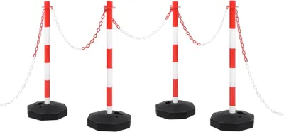 Image de vidaXL Jeu de poteaux à chaîne avec 10 m de chaîne en plastique
