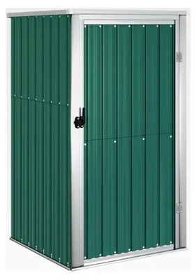 Produktbild von Fahrradunterstand 88x89x161 cm Gartenhaus Metall Geräteschuppen zur Aufbewahrung von Rasenmähern, Fahrrädern usw. in Grün