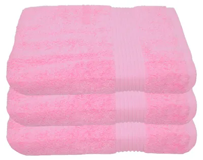 Produktbild von 3er Set Julie Julsen Duschtuch 70 cm x 140 cm 70x140,Babyrosa