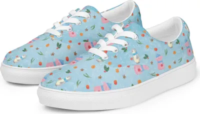 Produktbild von Mr. & Mrs. Panda Sportschuhe Schwein Glühwein Größe 40 - Eisblau - Geschenk, Freizeitschuh, Turnschuhe Damen, Freizeitschuhe, Weihnachten, Weihnachtsmarkt, Sneaker