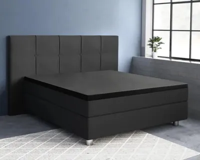 Produktbild von Primaviera Deluxe Topper Satijn Spannbettuch Schwarz 140 x 200 cm