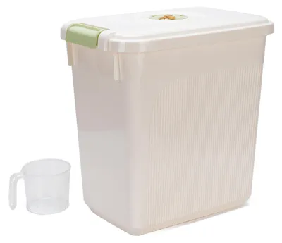 Immagine prodotto di Contenitore per la conservazione del riso, resistente all'umidità, ermetico, contenitore in PP addensato con coperchio per farina, muesli, colore puro, 30 kg