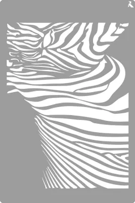 Image de Pochoir La Pajarita Zebra 20x30cm peinture décorative bricolage