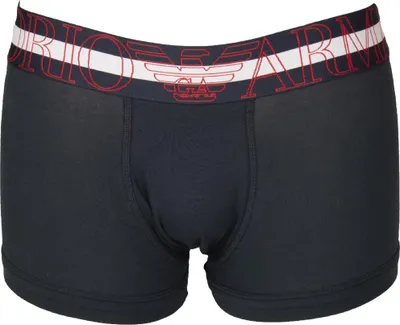 Obrázok produktu pre EMPORIO ARMANI Pánske boxerky s odhaleným pásom z elastického strečového materiálu z organickej bavlny, č. výrobku 111389 3R516TRUNK, veľkosť L – CN 175/95 – BR G – MX G, 95 % bavlna, 5 % Elastan