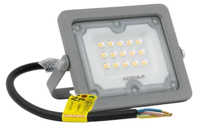 Produktbild von LUXULA LED Fluter 10 W 4000 K neutralweiß grau IP65