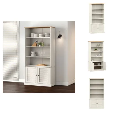 Produktbild von vidaXL Bücherregal VIGO Weiß 85x35x170 cm Massivholz Kiefer -  Bücherregale & Bücherschränke