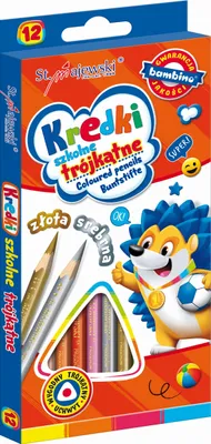Zdjęcie produktu dla Kredki ołówkowe Bambino 12 kol. trójkątne