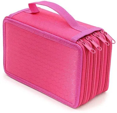 Image de Trousse scolaire de très grande capacité, trousse pour fournitures scolaires, porte-crayons de couleur, trousse à 72 compartiments, rose n° 1