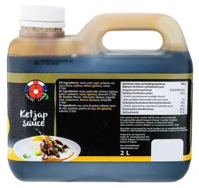 Produktbild von Lucky Label Ketjap Manis Süße Sojasauce 2000 ml – Würzige, dickflüssige Sojasauce
