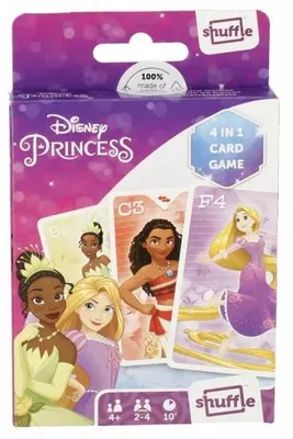 Immagine prodotto di Carte da gioco Disney Princess Shuffle 4 in 1 Cartamundi