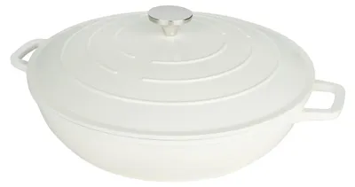 Produktbild von Commichef Flache Kasserolle, Auflaufform, Cremefarben, Aluminiumguss, Mit Deckel