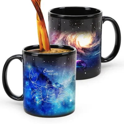 Immagine prodotto di Tazza da caffè che cambia colore, segni zodiacali, astrologia, Vetroceramica, 11 oz, idea regalo