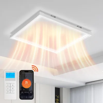 Image de Panneau de chauffage infrarouge avec lumière, 360W, chauffage de plafond, élément chauffant en cristal de carbone