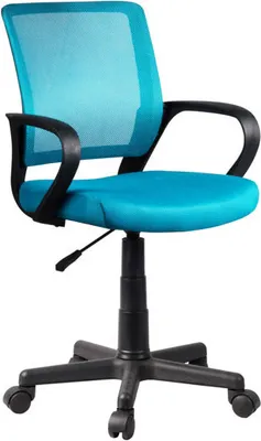 Zdjęcie produktu dla Krzesło biurowe Casa Dolce OZZ, dla dzieci, 53x56,5x81-93 cm, tkanina i siatka, regulowana wysokość, turkusowe, z podłokietnikami