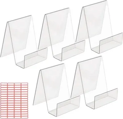 Productafbeelding van Famanu Acryldisplaystandaard, 5 stuks - Transparant, veelzijdig inzetbaar