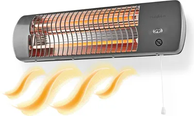 Produktbild von Bad Heizlüfter 1200W | Elektrische Wand Heizung für Badezimmer bis 12m² | energiesparender E-Heizlüfter Neigbar | Schnellheizer E-Heizung für Feuchtraum| Heizstrahler WandmontageGrau 1,2kW