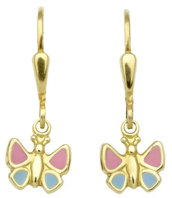 Produktbild von Miamar KI65 Mädchen Ohrringe Schmetterling 14 Karat (585) Gelbgold