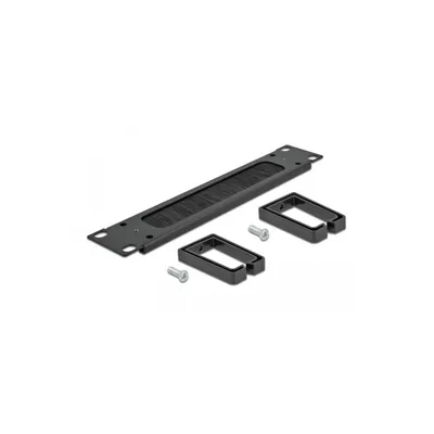 Immagine prodotto di DELOCK 10" Kabelmanagement Bürstenleiste 2 Bügel 1 HE schw.