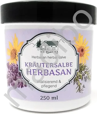 Produktbild von Herbasan Kräutersalbe 250 ml vom Pullach Hof - Natürliche Pflege für Muskeln und Gelenke