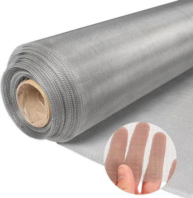 Edelstahl-Drahtgitter 1x30 m, feinmaschig, 0,15 mm Maschenweite