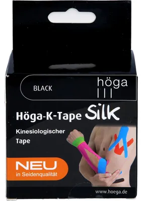 Produktbild von Höga-K-Tape Silk 5cmx5m black KinesiologischerTape, 1 St. Pflaster