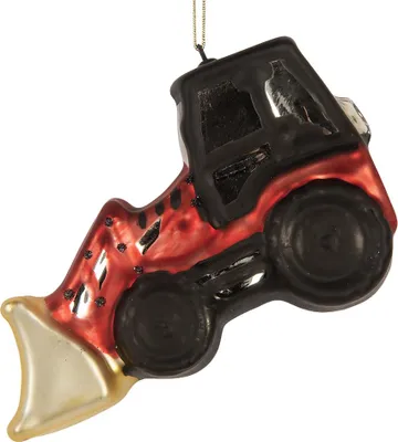Obrázok produktu pre Clayre & Eef Vianočný prívesok Traktor 12x4x8 cm Červené sklo