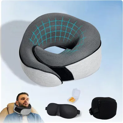 Produktbild von Nackenkissen, Memory-Schaum, 360° Unterstützung, für Reisen