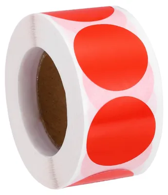 Produktbild von Bunte Punktaufkleber, 25 mm Durchmesser - 500 Stück - Rot