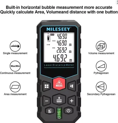 Produktbild von MILESEEY X5 Laser-Maßband, 80 m, Laser-Entfernungsmesser