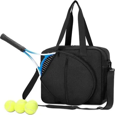 Immagine prodotto di Borsa sportiva per tennis e badminton con tracolla rimovibile e ampia capienza