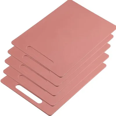 Image de KESPER 32483 | Lot de 5 planches à découper en plastique PP, dimensions 33,5 x 23,5 x 0,5 cm, couleur rouge