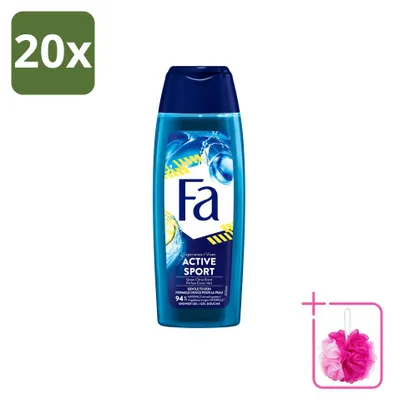 Obrázok produktu pre 20 kusov deodorantu vo spreji Fa Men Active Sport – 150 ml – balenie