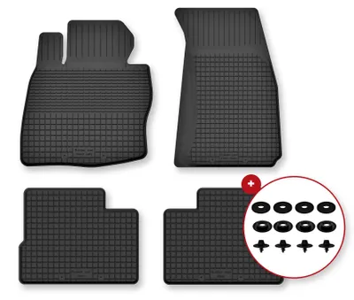 Produktbild von Gummi-Fußmatten für Mazda 6 III GJ 2013- (Limousine) – 4-tlg, Schwarz, Semi-Universal, angepasst – Wielganizator Semi-Universal