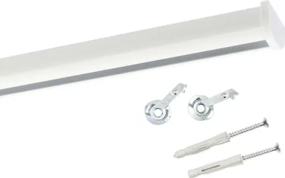 Produktbild von Gardinenschiene Innenlauf auf Maß 1-läufig Weiß - Serie Round – 170cm