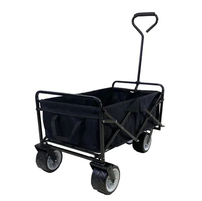 Immagine prodotto di Carrello pieghevole - ruote larghe girevoli - telaio robusto - portata 75 kg