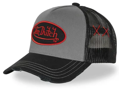 Produktbild von Von Dutch Originals Trucker Cap - CALIFORNIA TWILL Used Grey Black