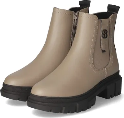 Produktbild von S.Oliver Damen Chelsea Boots/ Stiefeletten Taupe Kunstleder Größe: 41