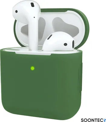 Produktbild von AirPods Hülle Grün SOONTEC Case Silikon Schutzhülle für Apple AirPods 1. Generation 2. Generation