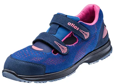 Produktbild von Atlas Sicherheitssandale Damen GX 165 S1P ESD SRC DGUV Gr. 38 royalblau/neon-pink