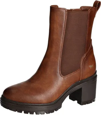 Produktbild von Mustang Damen Stiefelette Blockabsatz Chelsea Boots 1409-511, Größe:40 EU, Farbe:Braun
