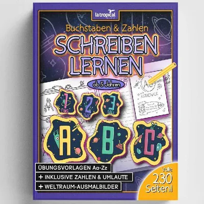 Produktbild von Buchstaben und Zahlen schreiben lernen ab 5 Jahren