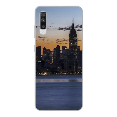 Produktbild von MuchoWow® Handyhülle Schutzhülle Hülle für Samsung Galaxy A70 New York - Skyline - Amerika Silikon Softcase Handy Hülle - Schutzhaube