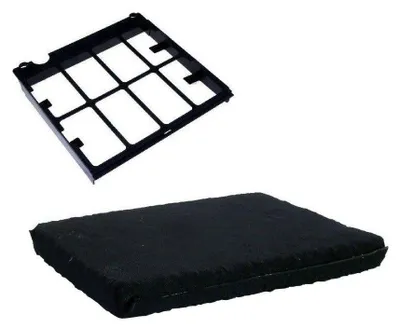 A black filter and a black frame are shown against a white background.