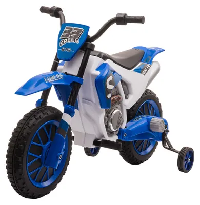 Produktbild von HOMCOM Elektromotorrad Kindermotorrad Elektrofahrzeug Kinderfahrzeug Blau+Weiß