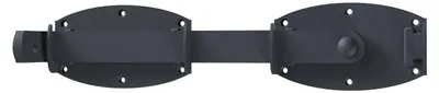 Image de Alberts 210687 Jeté de porte double Ovado, galvanisé, revêtement plastique gris graphite, dimensions 375 x 80 x 140 mm