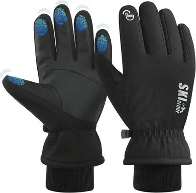 Produktbild von Wasserdichte Skihandschuhe mit Touchscreen – warme Winterhände für Damen und Herren
